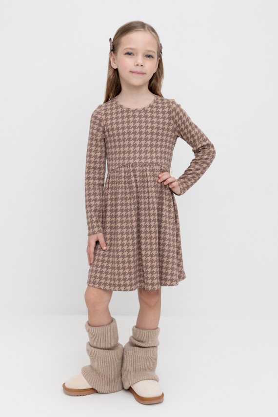 

Платье для девочек CROCKID, КР 5892, цвет - бежевый, Платье