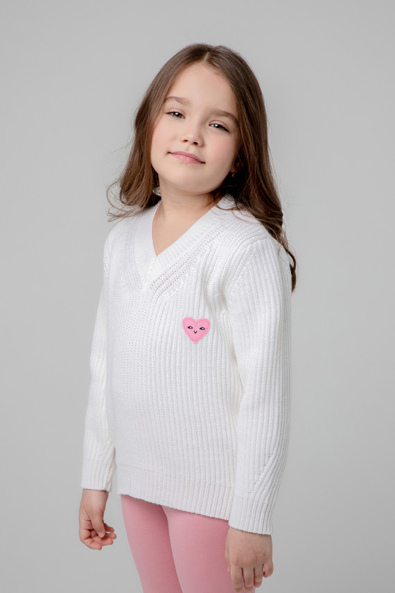 

Джемпер для девочек CROCKID, КВ 30118/ш, цвет - белый, Джемпер