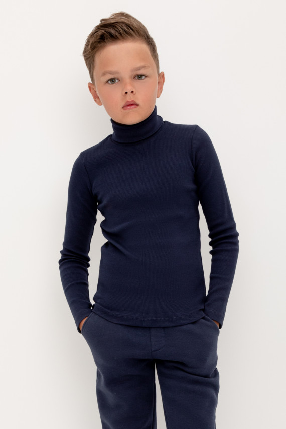 Водолазка базовая для мальчика для мальчиков CROCKID КР 301477 цвет - темно-синий 399₽