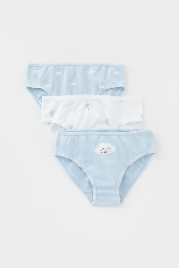 

Трусы для девочек CROCKID, К 1931-3уп, цвет - светло-голубой, Трусы