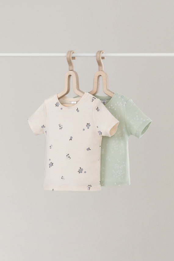 

Футболка для новорожденных CROCKID, К 301156-2уп, цвет - бежевый, Футболка