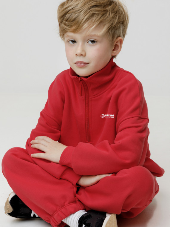 Свитшот для мальчика для мальчиков CROCKID КР 303025 цвет - красный 1444₽