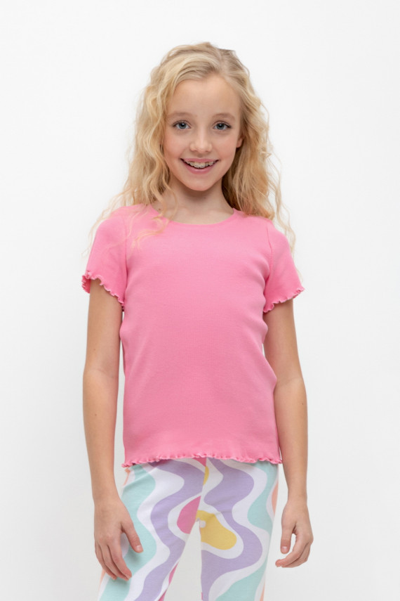 

Футболка для девочек CROCKID, КР 301989, цвет - ярко-розовый, Футболка