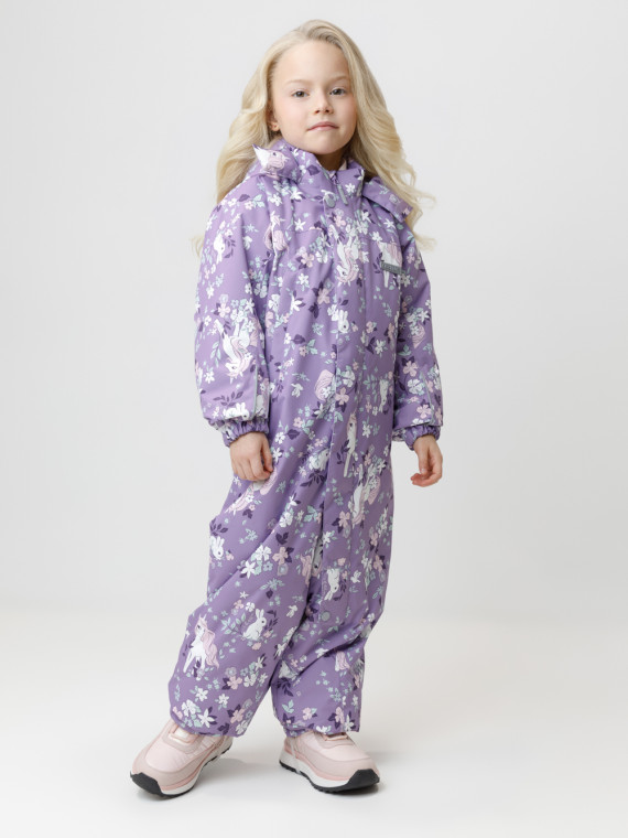 

Демисезонный комбинезон для девочки с утеплителем для девочек CROCKID, ВК 60069/н/5 УЗГ, цвет - фиолетовый, Демисезонный комбинезон для девочки с утеплителем