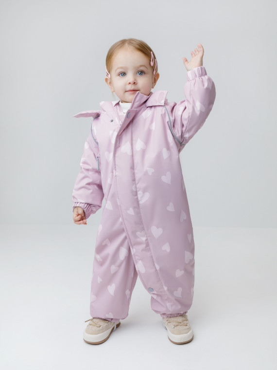 

Демисезонный комбинезон для девочки, мембрана для девочек CROCKID, ВК 60085/н/69 Ал, цвет - фиолетовый, Демисезонный комбинезон для девочки, мембрана