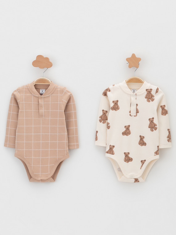 

Боди для новорожденных CROCKID, К 6542-2уп, цвет - сахар, Боди