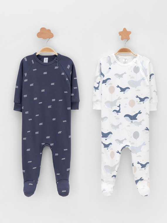 

Комбинезон для новорожденных CROCKID, К 6444-2уп, цвет - синий, Комбинезон