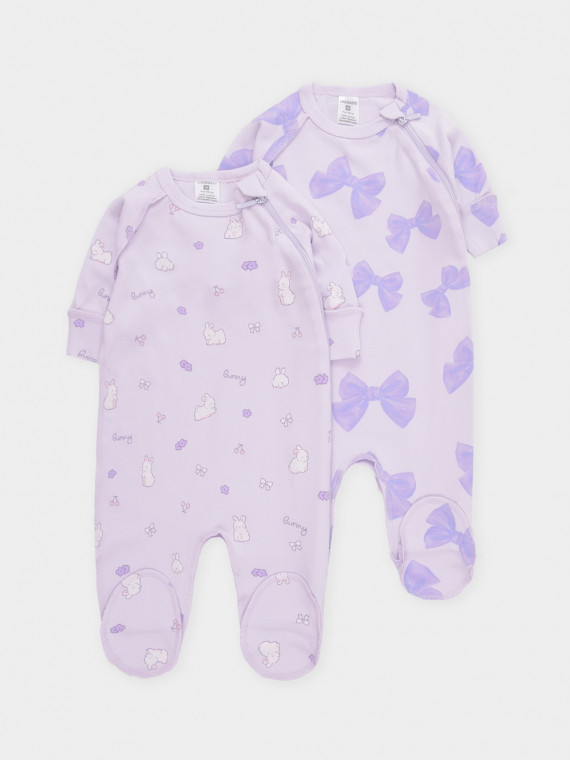 Комбинезон для новорожденных CROCKID К 6444-2уп цвет - фиолетовый 1799₽