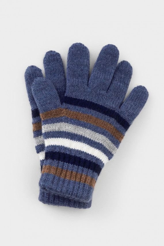 Перчатки детские из полушерстяной пряжи для мальчиков CROCKID КВ 1000024ш цвет - синий 699₽