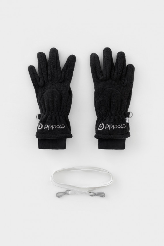 Флисовые перчатки на шнурке для мальчиков CROCKID ФЛ 100012555 ГР цвет - темно-серый 799₽