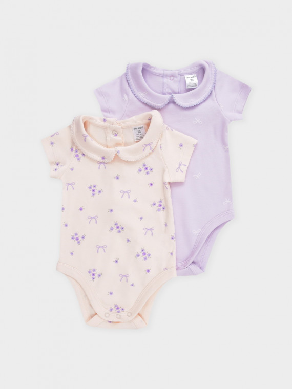 

Боди для новорожденных CROCKID, К 6540-2уп, цвет - фиолетовый, Боди