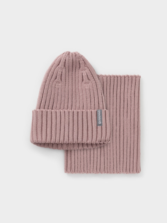 

Комплект вязаный для девочек CROCKID, КВ 22021, цвет - розовый, Комплект вязаный