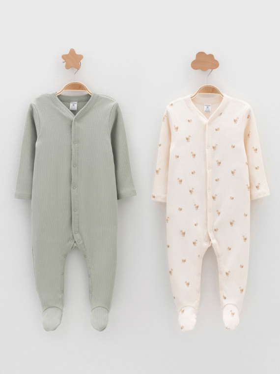 

Комбинезон для новорожденных CROCKID, К 6523-2уп, цвет - зеленый, Комбинезон