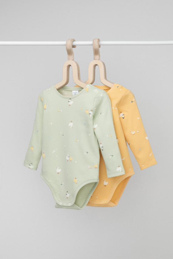 Боди для новорожденных CROCKID К 6342-2уп цвет - желтый 549₽