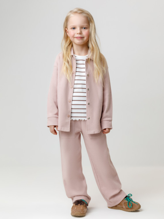 

Брюки для девочек CROCKID, КР 400843, цвет - розовый, Брюки