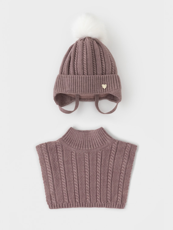 

Комплект вязаный для девочек CROCKID, КВ 22013/ш, цвет - розовый, Комплект вязаный