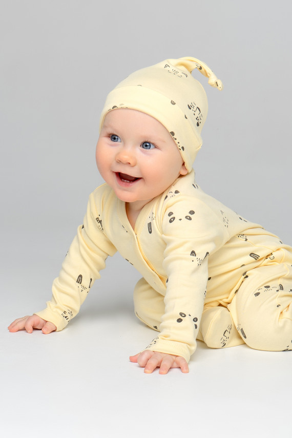 

Шапочка ясельная для новорожденных CROCKID, К 8036, цвет - желтый, Шапочка ясельная