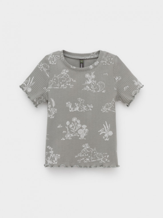 Футболка для девочек CROCKID КР 302814-1 цвет - зеленый 559₽