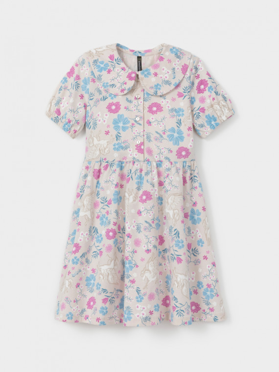 

Платье для девочек CROCKID, КР 5971-1, цвет - светло-бежевый, Платье