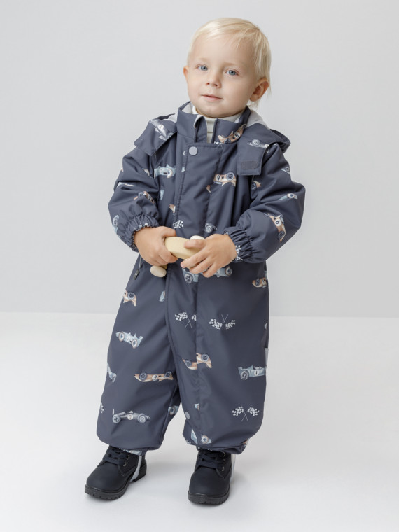 

Демисезонный комбинезон с утеплителем для мальчиков CROCKID, ВК 60085/н/77 Ал, цвет - темно-серый, Демисезонный комбинезон с утеплителем