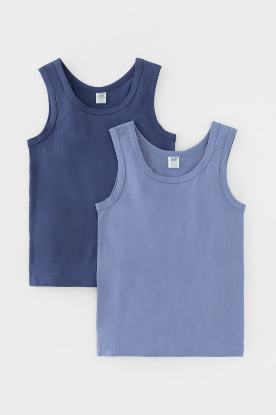 

Майка для мальчика для мальчиков CROCKID, К 1190-2уп, цвет - синий, Майка для мальчика