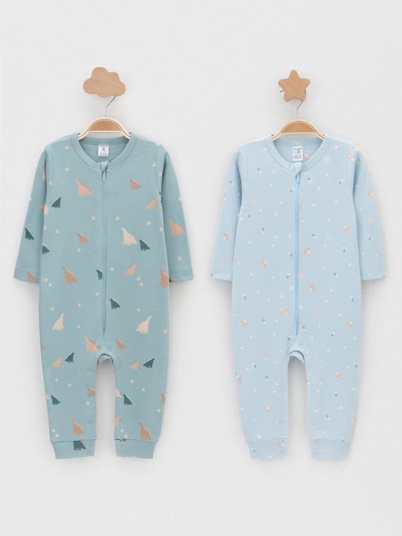 Комбинезон для новорожденных CROCKID К 6522-2уп цвет - голубой 1439₽