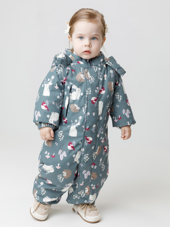 Комбинезон детский с утеплителем нового поколения для девочек CROCKID ВК 60032н56 Ал цвет - голубой 4399₽