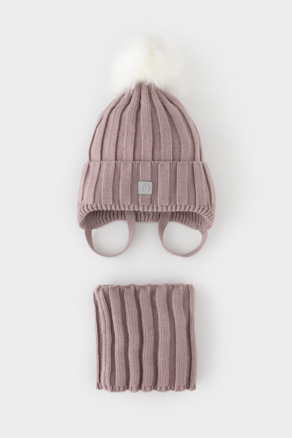 

Комплект вязаный для девочек CROCKID, КВ 22017/ш, цвет - розовый, Комплект вязаный