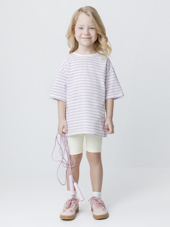 

Футболка для девочек CROCKID, КР 302940, цвет - фиолетовый, Футболка