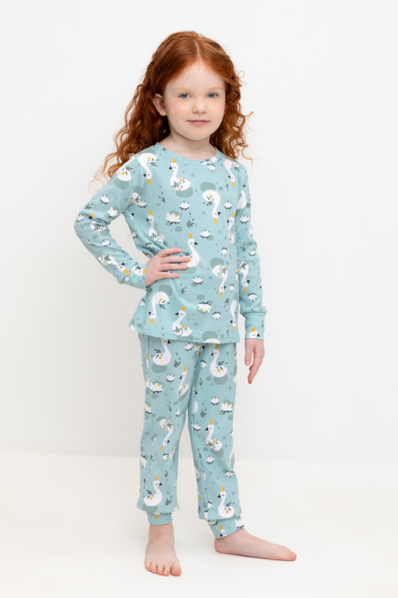 

Пижама для девочек CROCKID, К 1552, цвет - минт, Пижама