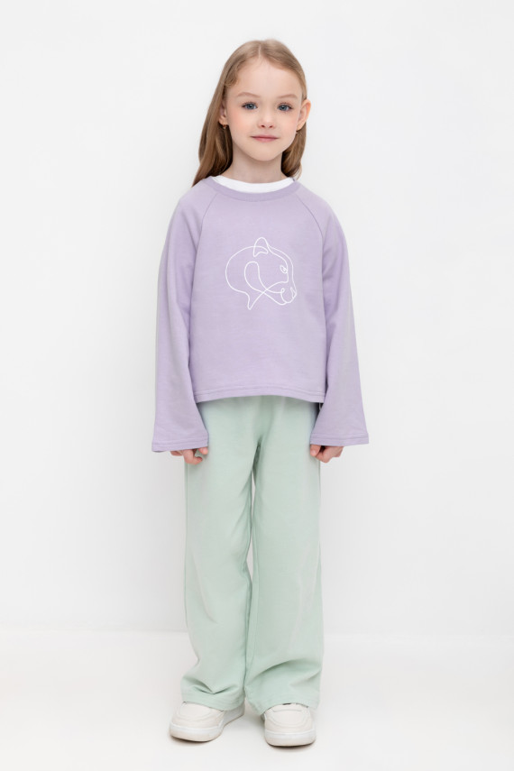 

Брюки для девочек CROCKID, К 400689, цвет - голубой, Брюки