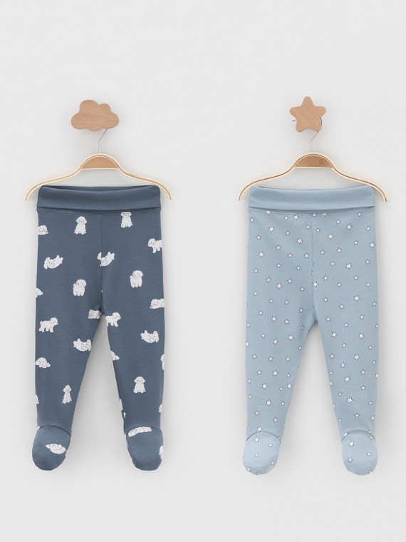 Ползунки для новорожденных CROCKID К 400220-2уп цвет - синий 639₽