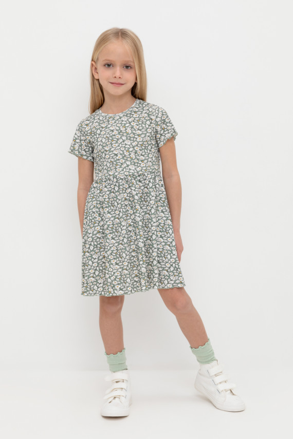 

Платье для девочек CROCKID, КР 5793, цвет - зеленый, Платье