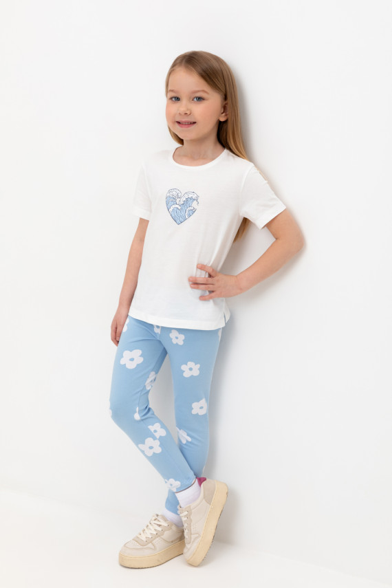 

Лосины для девочки для девочек CROCKID, К 4074, цвет - голубой, Лосины для девочки