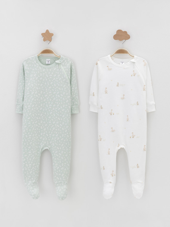 Комбинезон для новорожденных CROCKID К 6444-2уп цвет - зеленый 1799₽