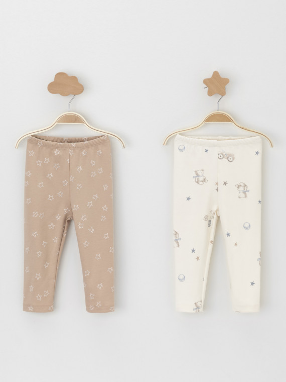 

Брюки для новорожденных CROCKID, К 400785-2уп, цвет - бежевый, Брюки