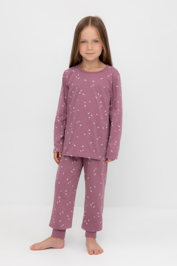 

Пижама для девочек CROCKID, К 1561, цвет - бордовый, Пижама