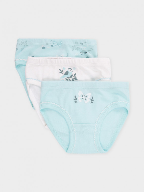 

Трусы для девочек CROCKID, К 1978-3уп, цвет - минт, Трусы