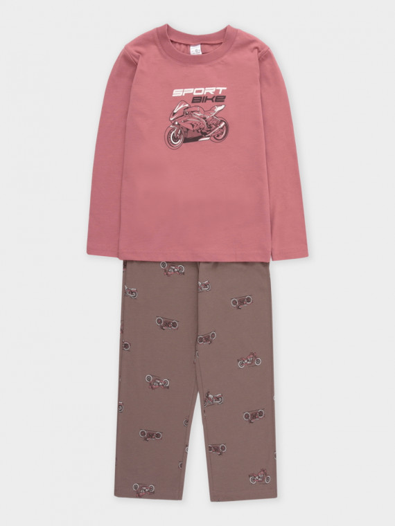 

Пижама для мальчиков CROCKID, К 1600, цвет - коричневый, Пижама