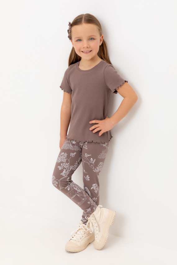 

Лосины для девочки для девочек CROCKID, КР 4074, цвет - коричневый, Лосины для девочки