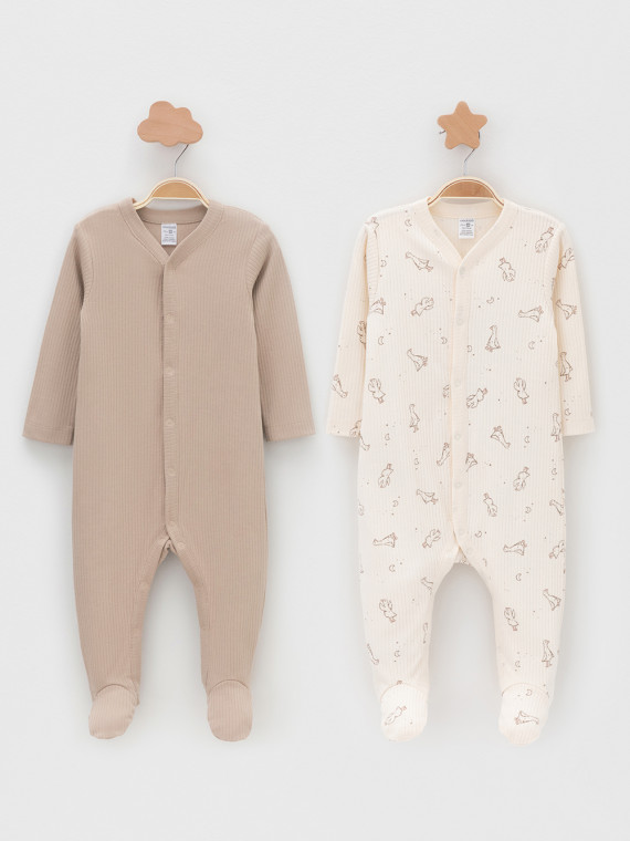 

Комбинезон для новорожденных CROCKID, К 6523-2уп, цвет - сахар, Комбинезон