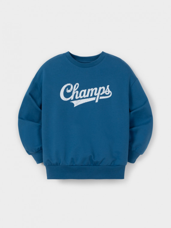 Свитшот из натурального хлопка для мальчика для мальчиков CROCKID КР 302946-1 цвет - синий 1499₽