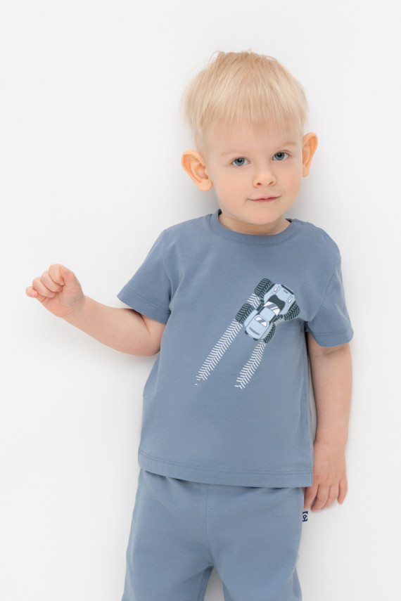 Футболка для мальчиков CROCKID КР 302608 цвет - голубой 349₽