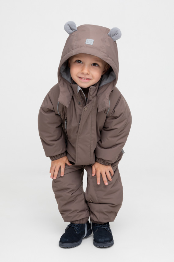 

Комбинезон детский с утеплителем нового поколения для мальчиков CROCKID, ВК 60118/6 ГР, цвет - кофейный, Комбинезон детский с утеплителем нового поколения