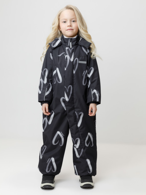 

Демисезонный комбинезон для девочки с утеплителем для девочек CROCKID, ВК 60069/н/7 УЗГ, цвет - черный3, Демисезонный комбинезон для девочки с утеплителем