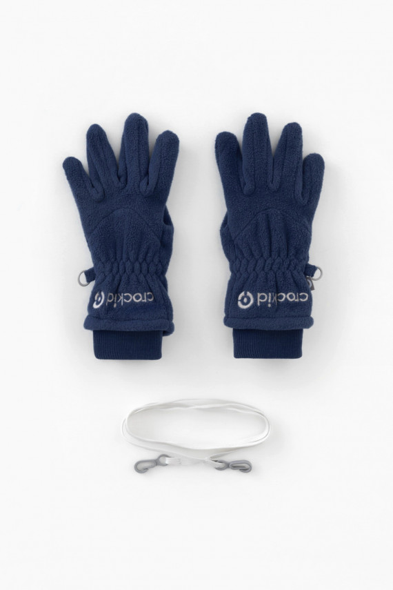 Флисовые перчатки на шнурке для мальчиков CROCKID ФЛ 100012558 ГР цвет - синий 639₽