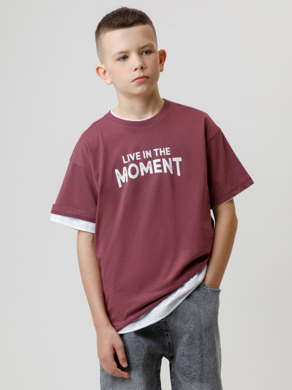 

Футболка для мальчиков CROCKID, КР 302913, цвет - коричневый, Футболка