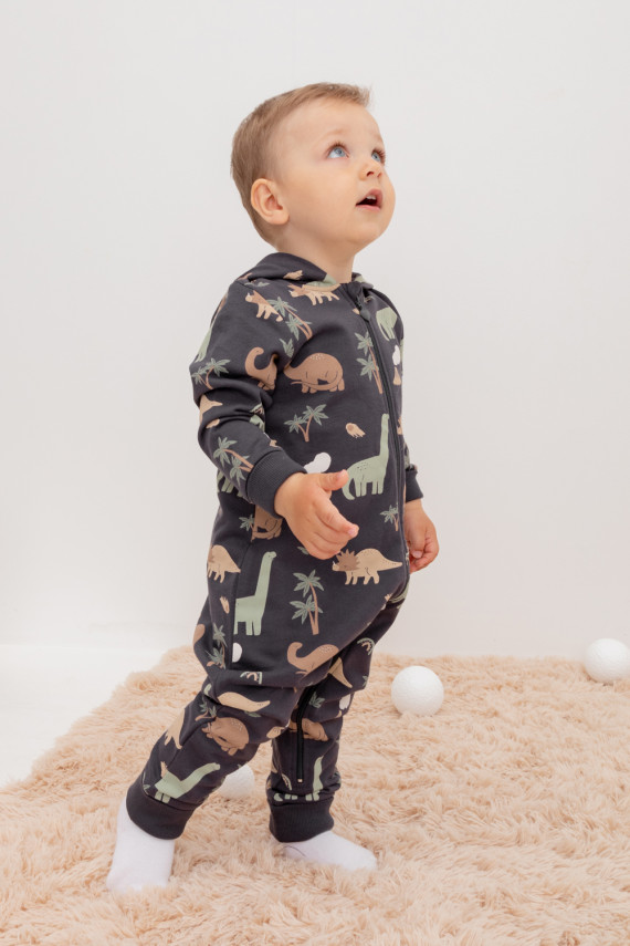 

Комбинезон для мальчиков CROCKID, КР 6478, цвет - темно-серый, Комбинезон