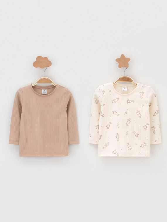 

Джемпер для новорожденных CROCKID, К 302520-2уп, цвет - сахар, Джемпер