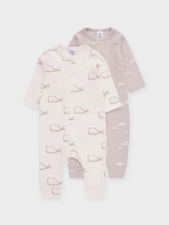 

Комбинезон для новорожденных CROCKID, К 6535-2уп, цвет - светло-бежевый, Комбинезон